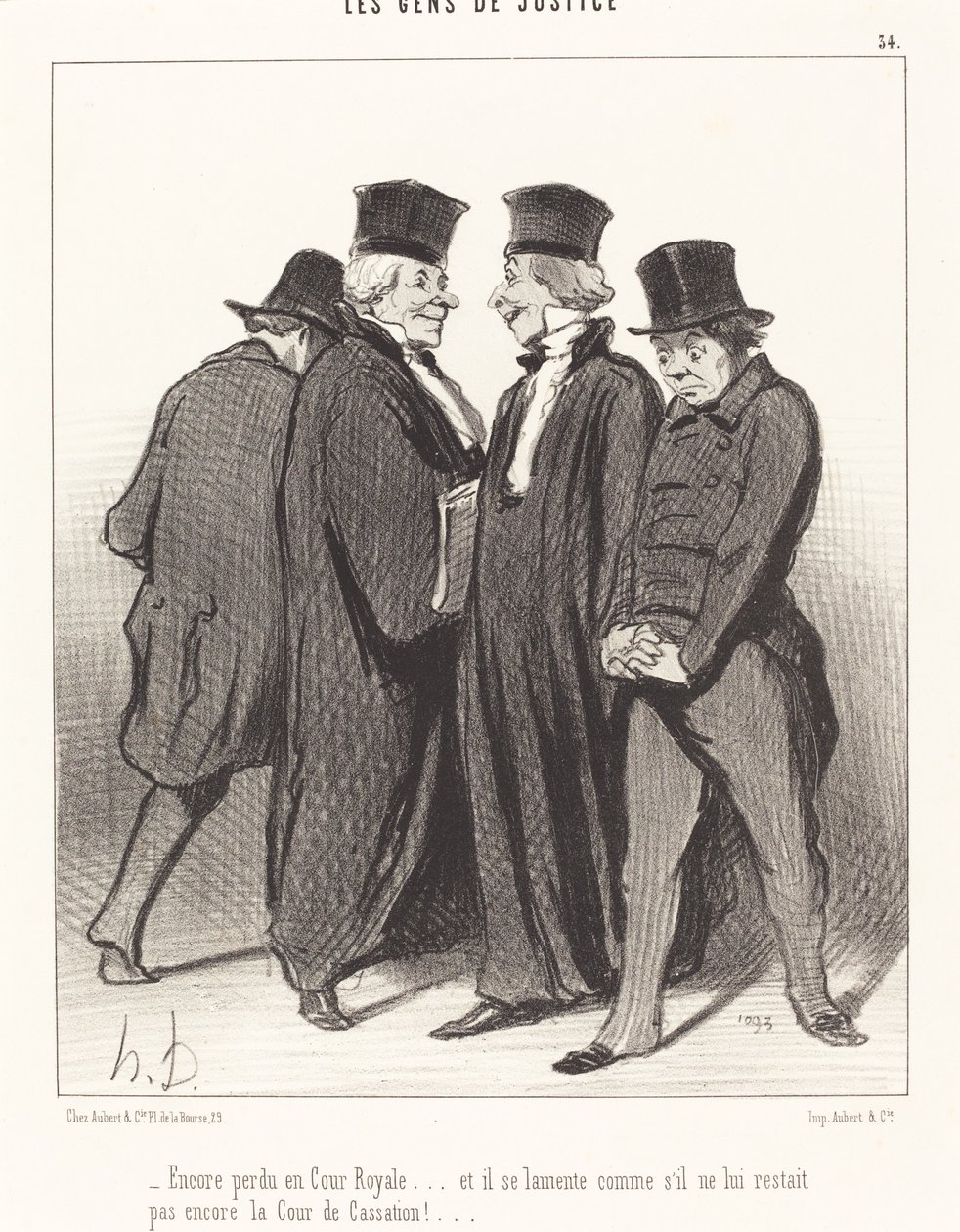 Znowu zagubiony na dworze królewskim... i lamentuje... autorstwa Honoré Daumier