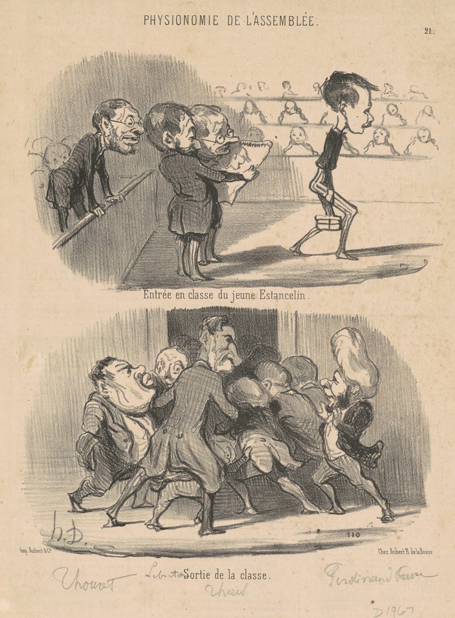 Wejście do klasy młodych Estancelin autorstwa Honoré Daumier