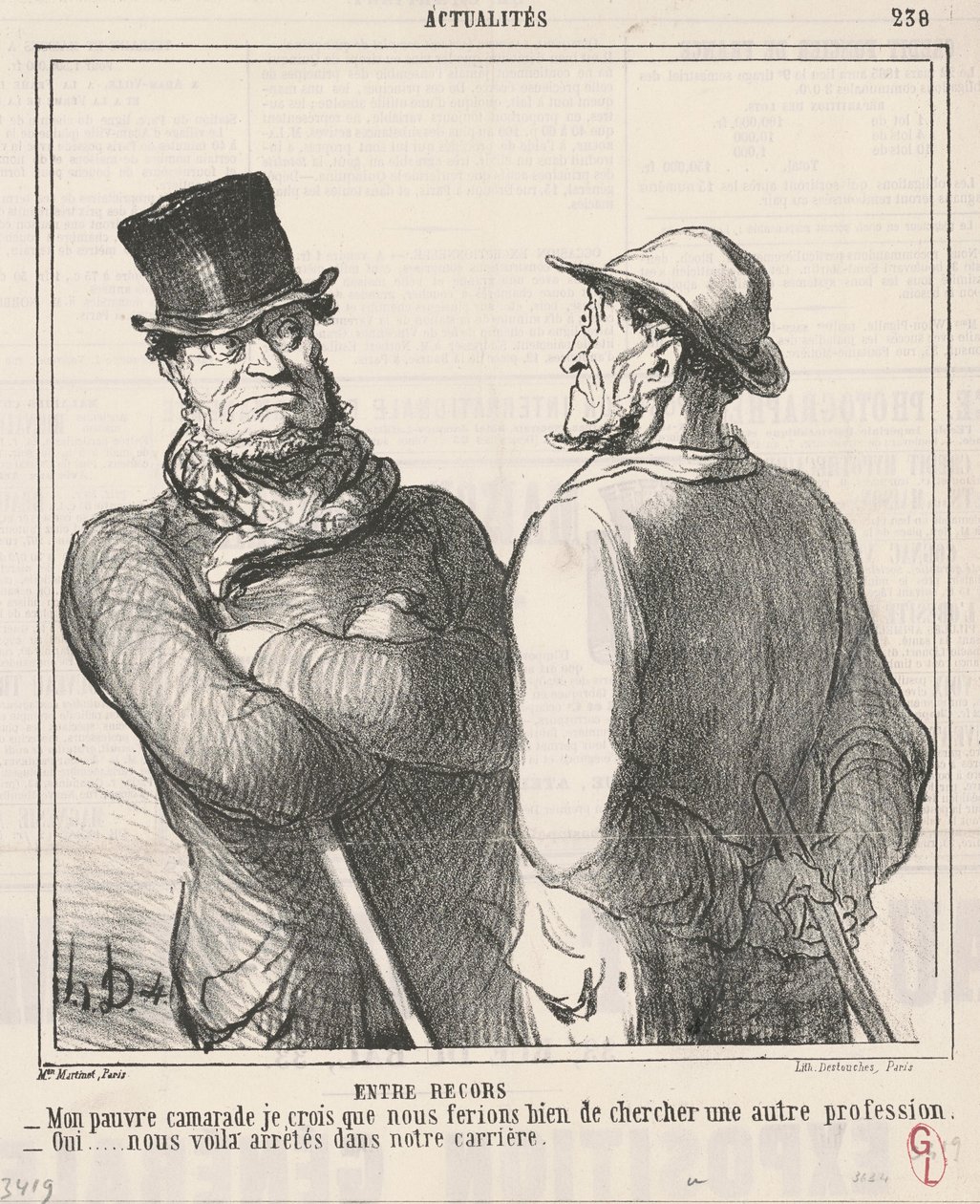 Między wspomnieniami autorstwa Honoré Daumier