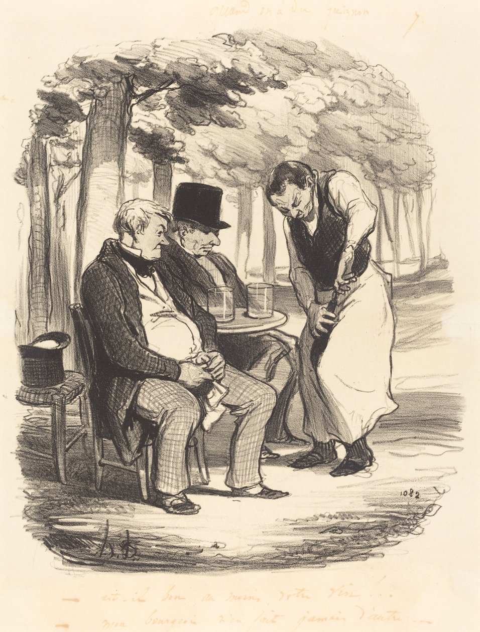 Czy to przynajmniej dobre wino!... autorstwa Honoré Daumier