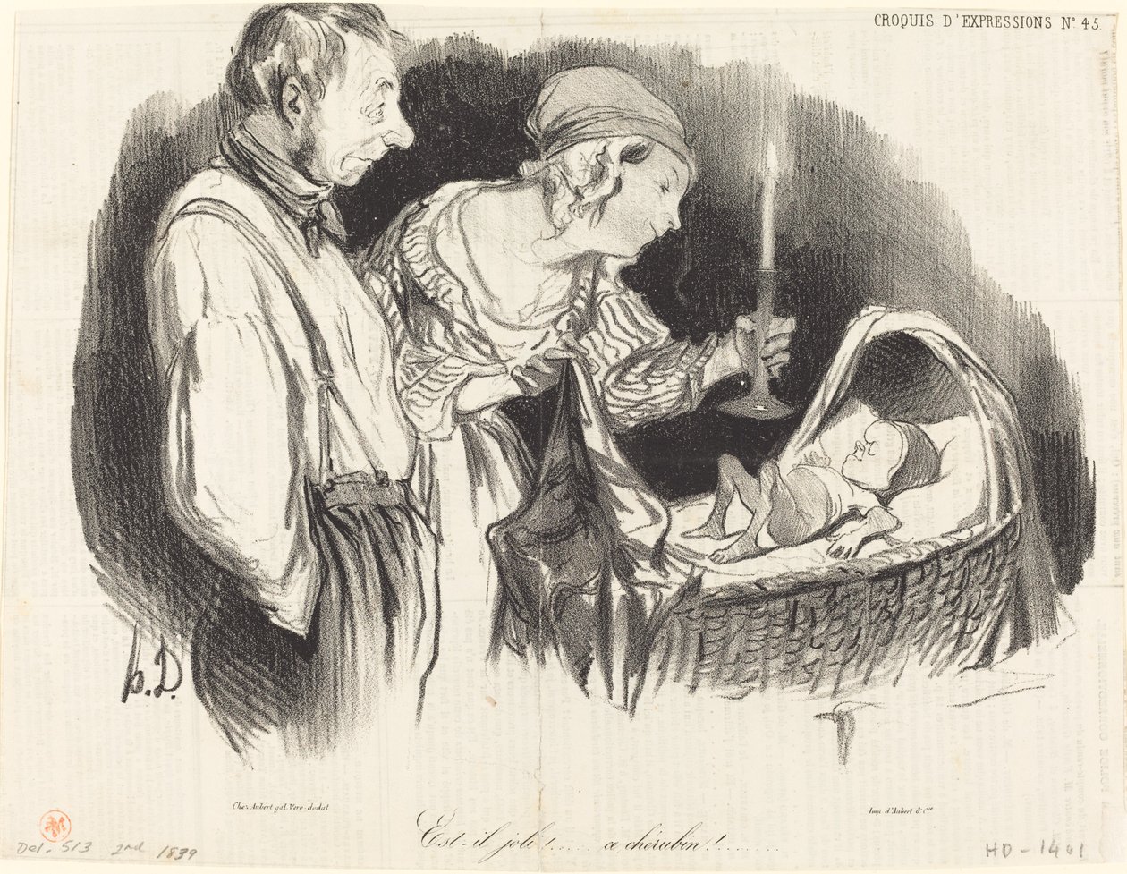 Czy on ładny!... ten cherubin!... autorstwa Honoré Daumier