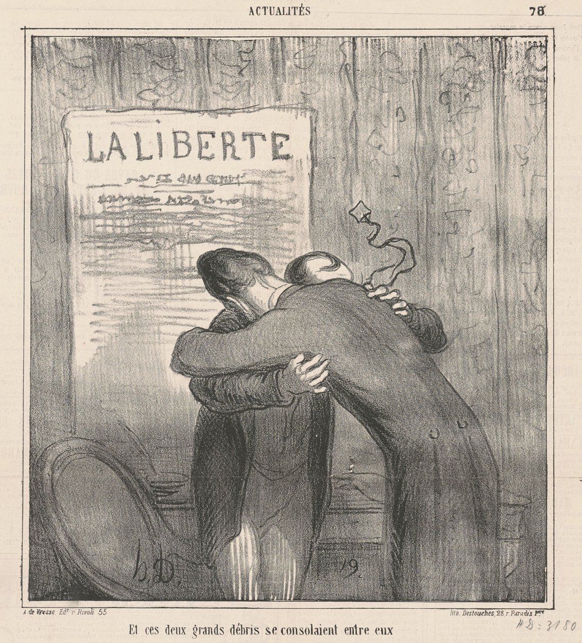 A te dwa wielkie gruzy pocieszały się nawzajem autorstwa Honoré Daumier
