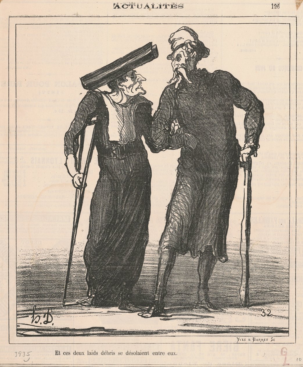 A te dwa brzydkie szczątki były między nimi spustoszone autorstwa Honoré Daumier