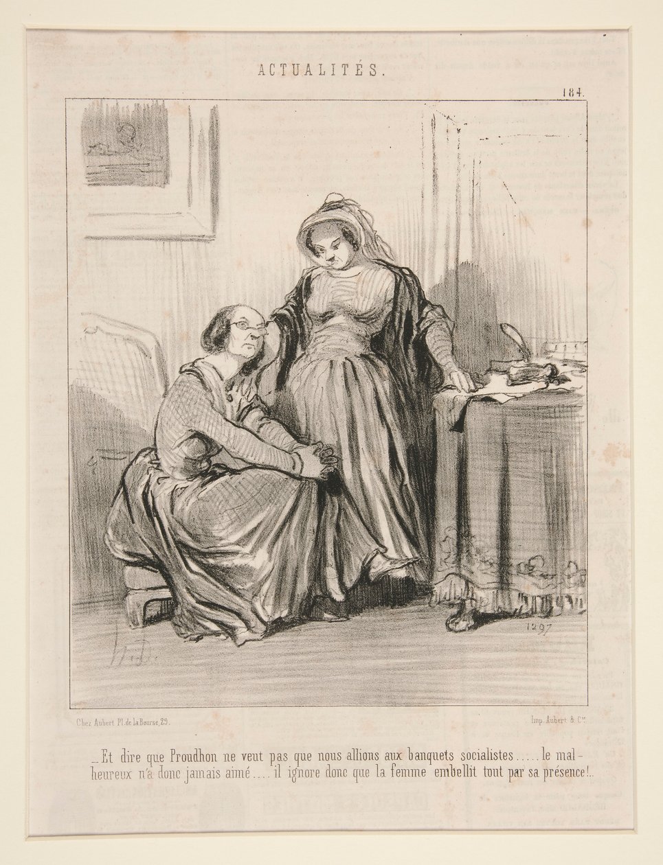I powiedzieć, że Proudhon nie chce, żebyśmy chodzili na socjalistyczne bankiety autorstwa Honoré Daumier