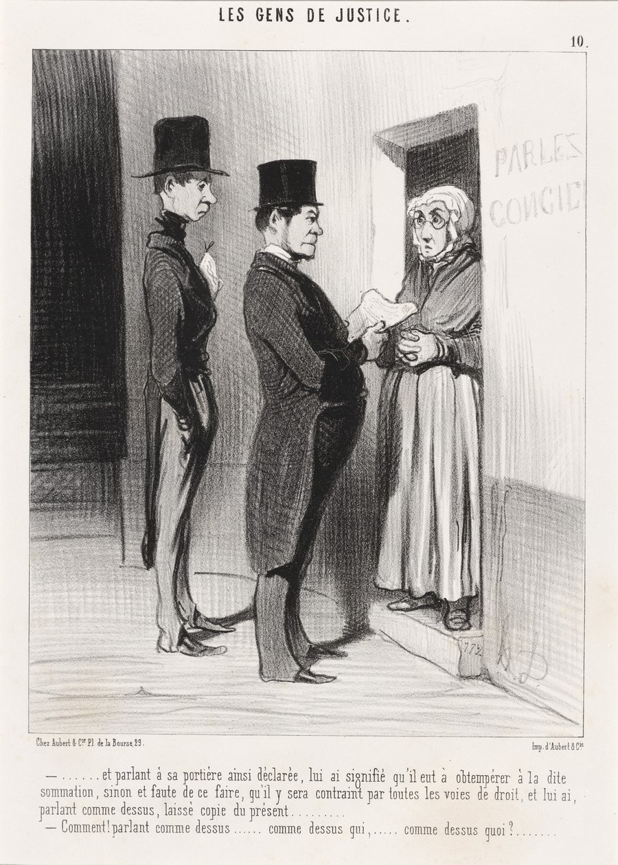I mówiąc do jego drzwi w ten sposób oświadczył... autorstwa Honoré Daumier