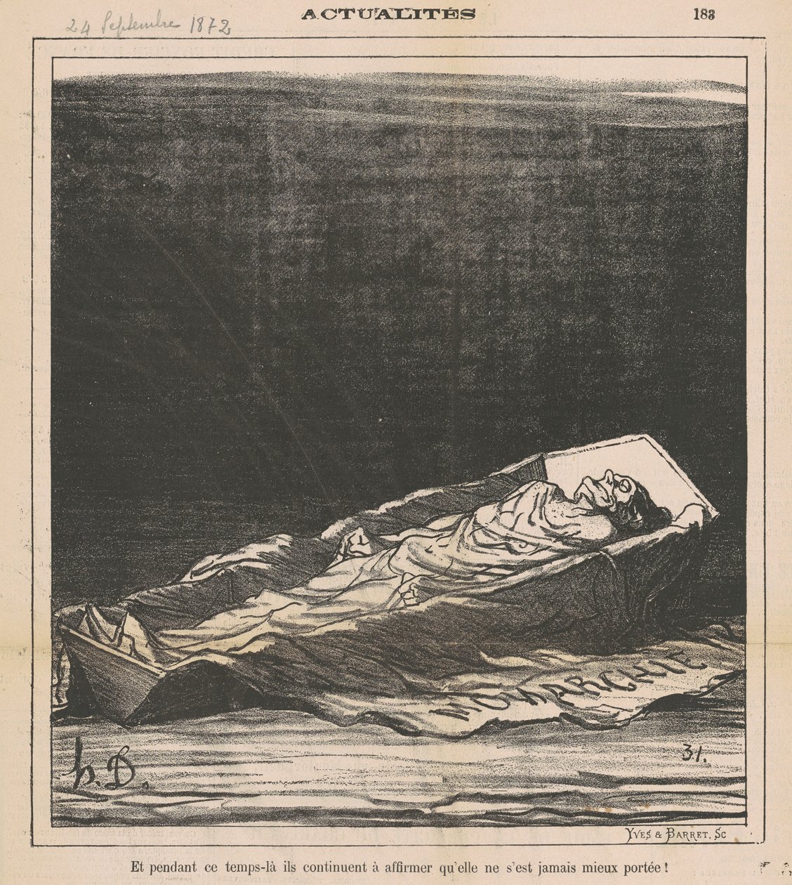 I w tym czasie nadal twierdzą, że nigdy nie było lepiej! autorstwa Honoré Daumier