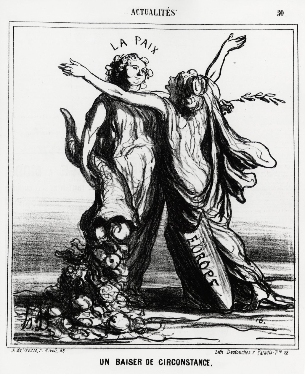 Europa i pokój: szczególny pocałunek. Illustration d