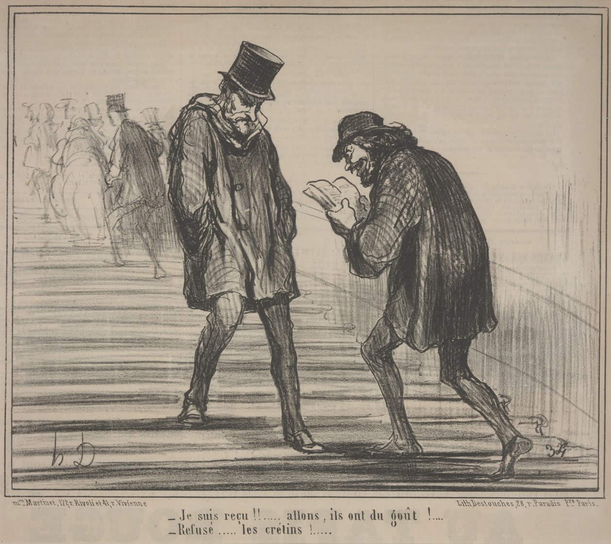 Ekspozycja 1859, nr. 5: Zdałem! autorstwa Honoré Daumier