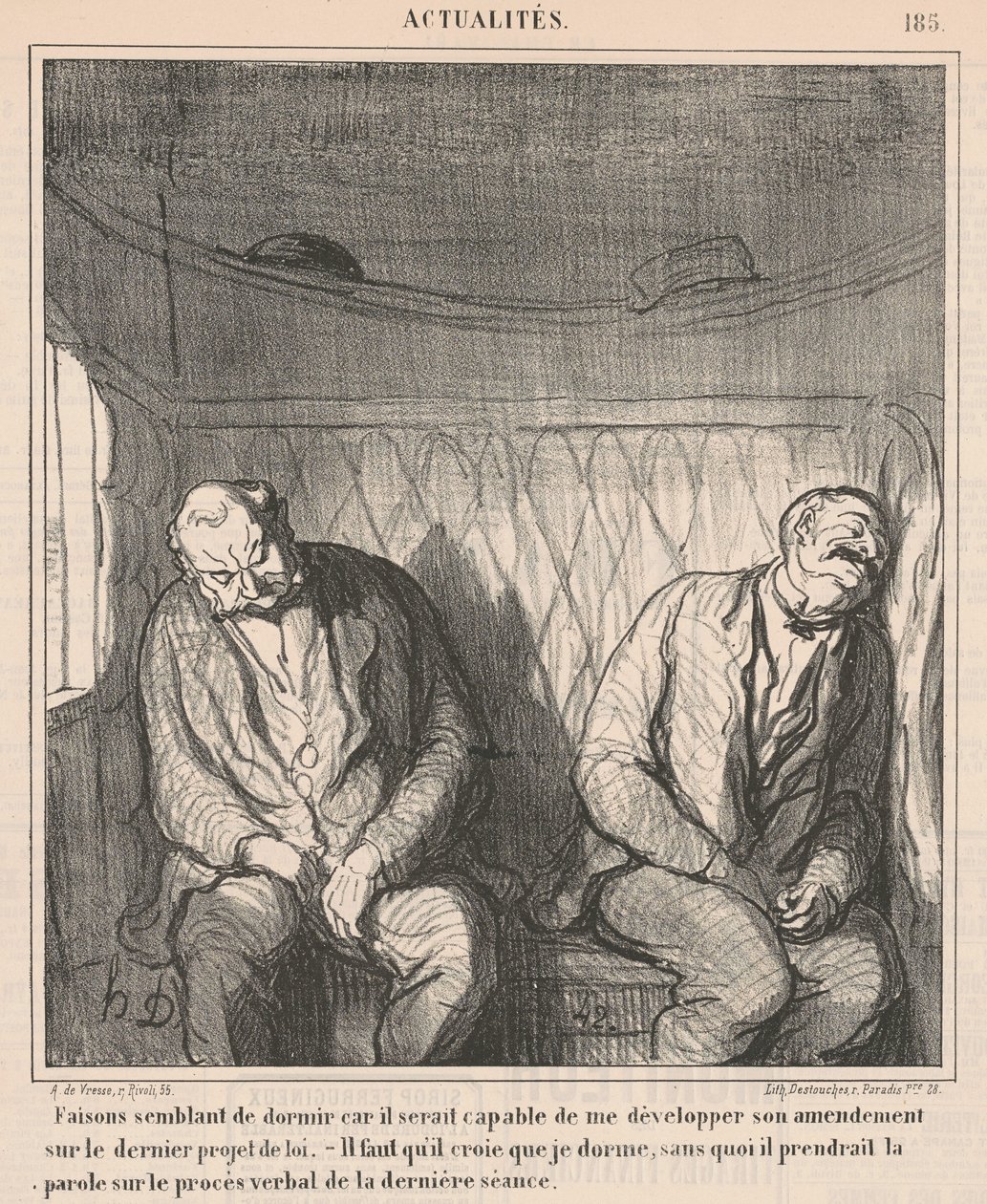 Udawajmy, że śpimy... autorstwa Honoré Daumier