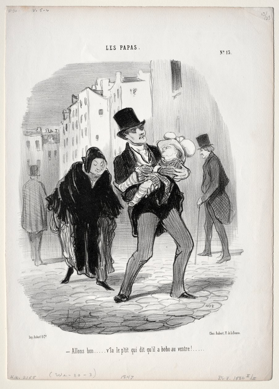 Ojcowie, tablica 13: Chodź, kochanie..., 1847. autorstwa Honoré Daumier