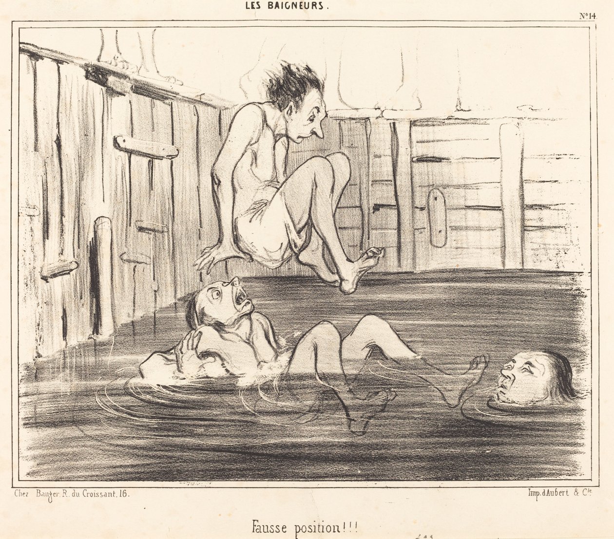 Zła pozycja!!! autorstwa Honoré Daumier