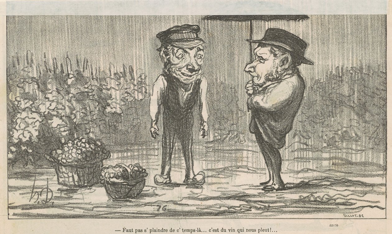 Nie narzekaj na taką pogodę... autorstwa Honoré Daumier