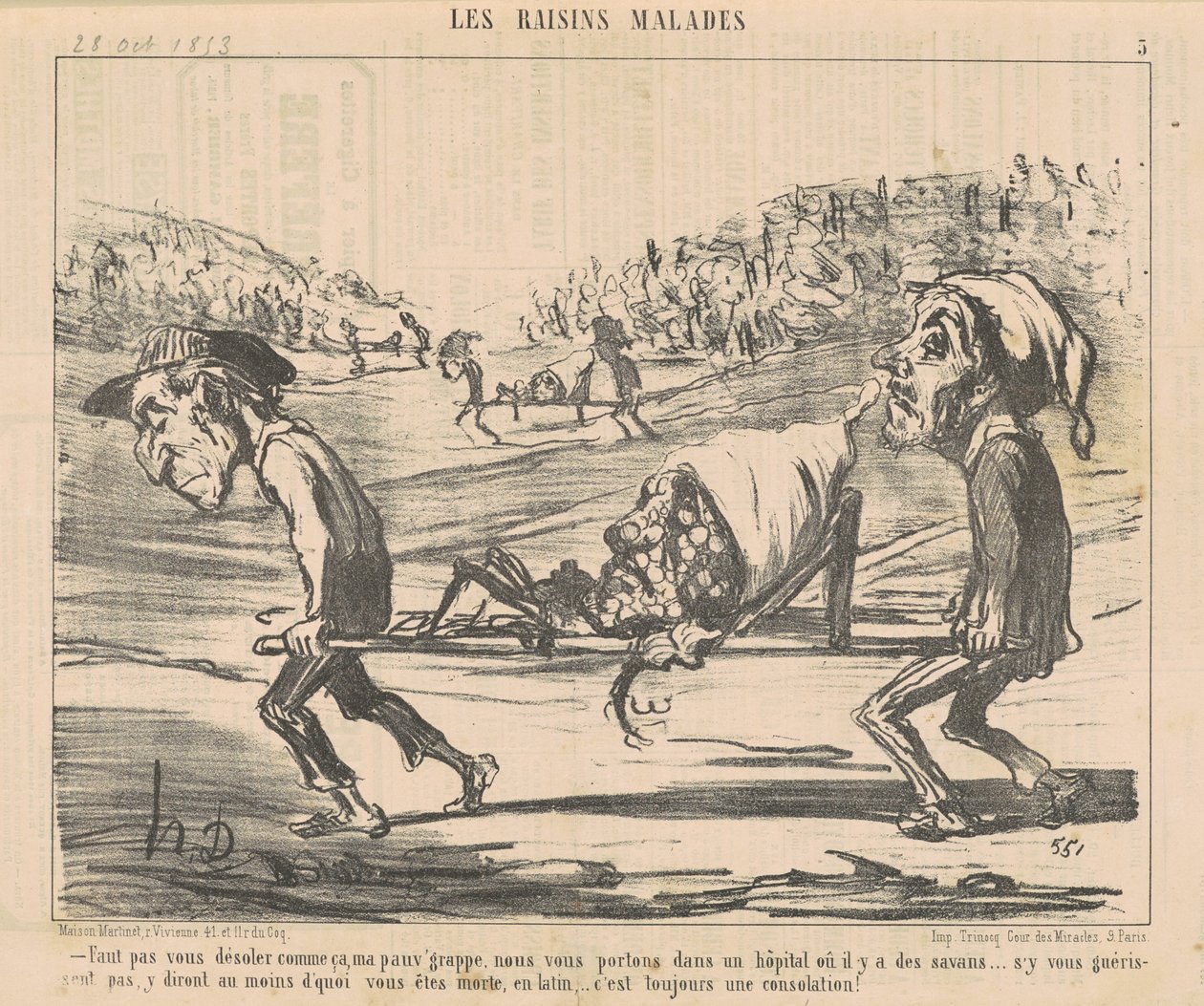 Nie denerwuj się tak... autorstwa Honoré Daumier
