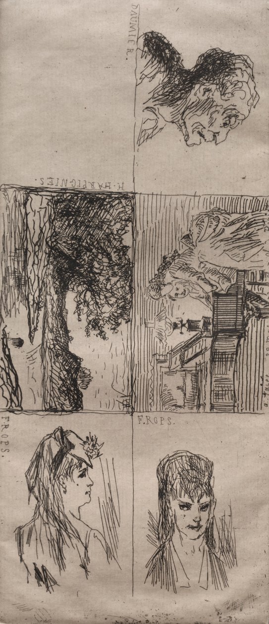 Pięć studiów autorstwa Honoré Daumier