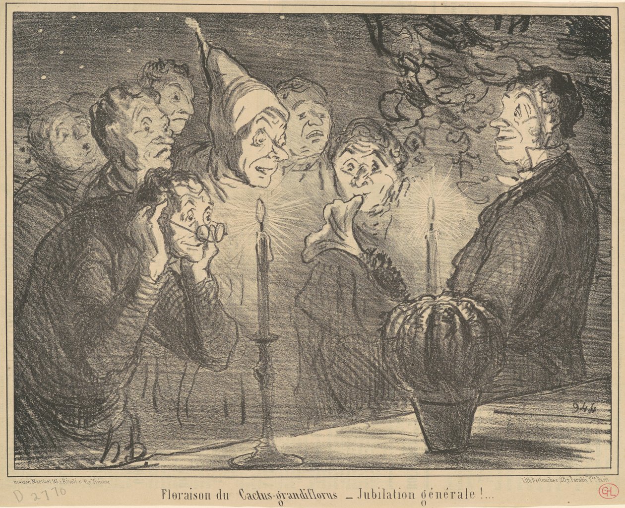 Kwitnienie Cactus-grandiflorus... autorstwa Honoré Daumier
