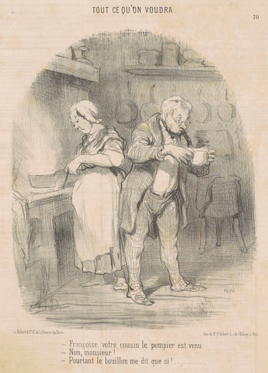 Francois, twój kuzyn strażak przyszedł... autorstwa Honoré Daumier