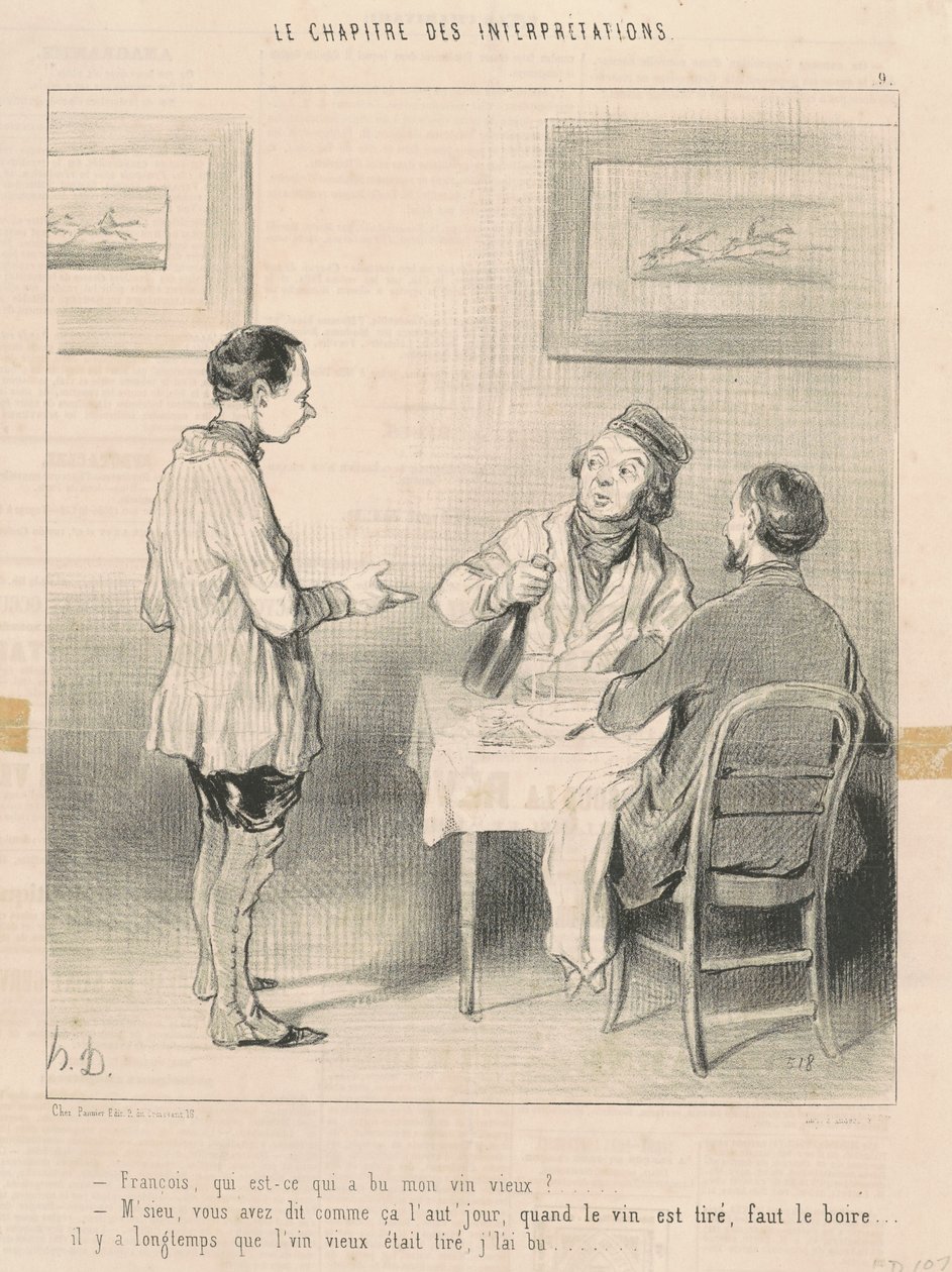 François, który pił moje wino... autorstwa Honoré Daumier
