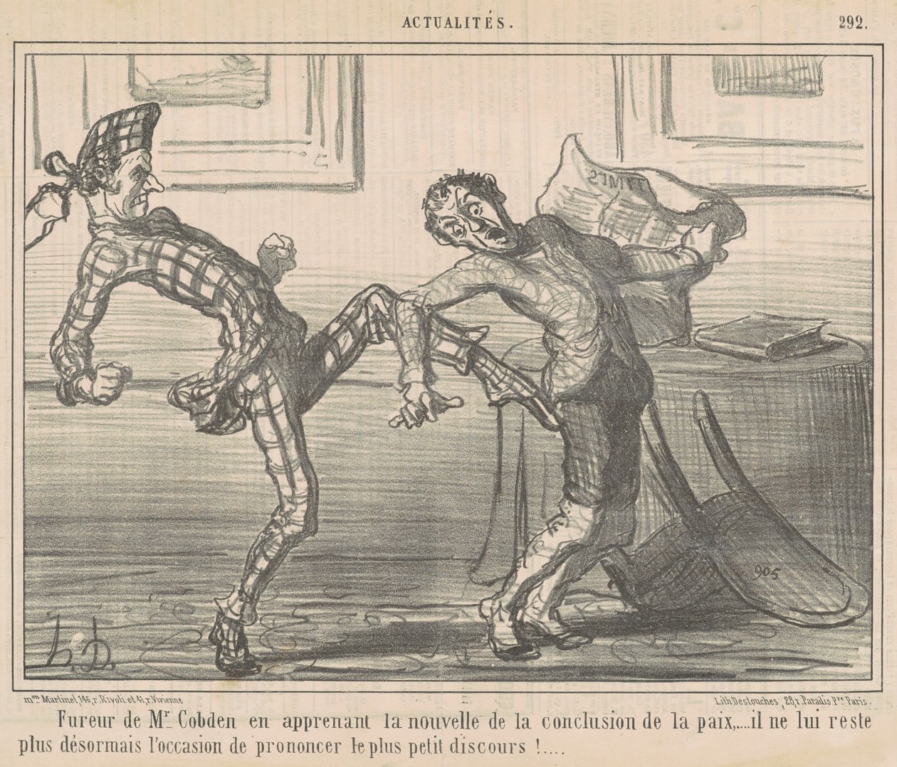 Wściekłość pana Cobdena... autorstwa Honoré Daumier
