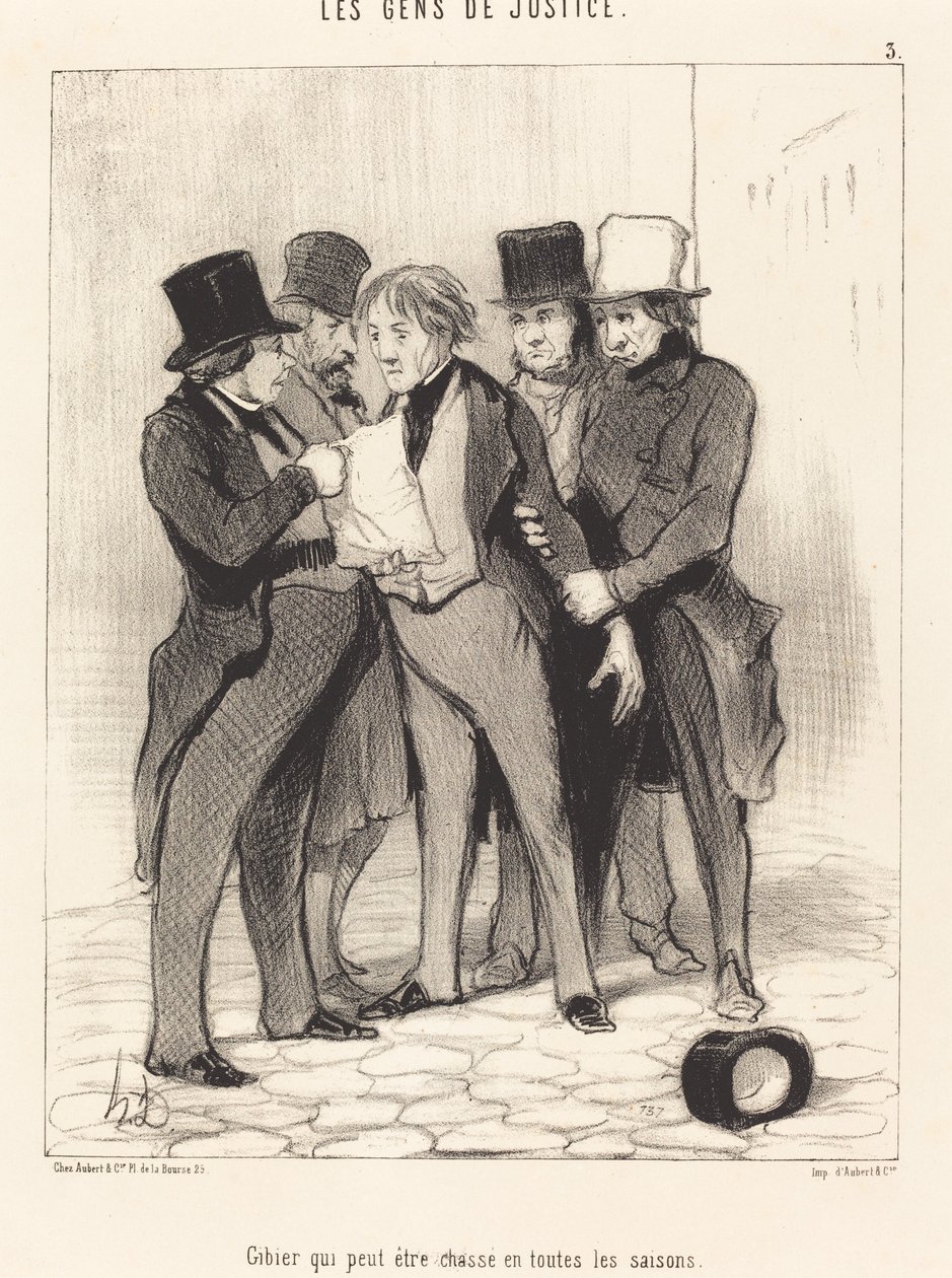 Zwierzyna, na którą można polować o każdej porze roku autorstwa Honoré Daumier