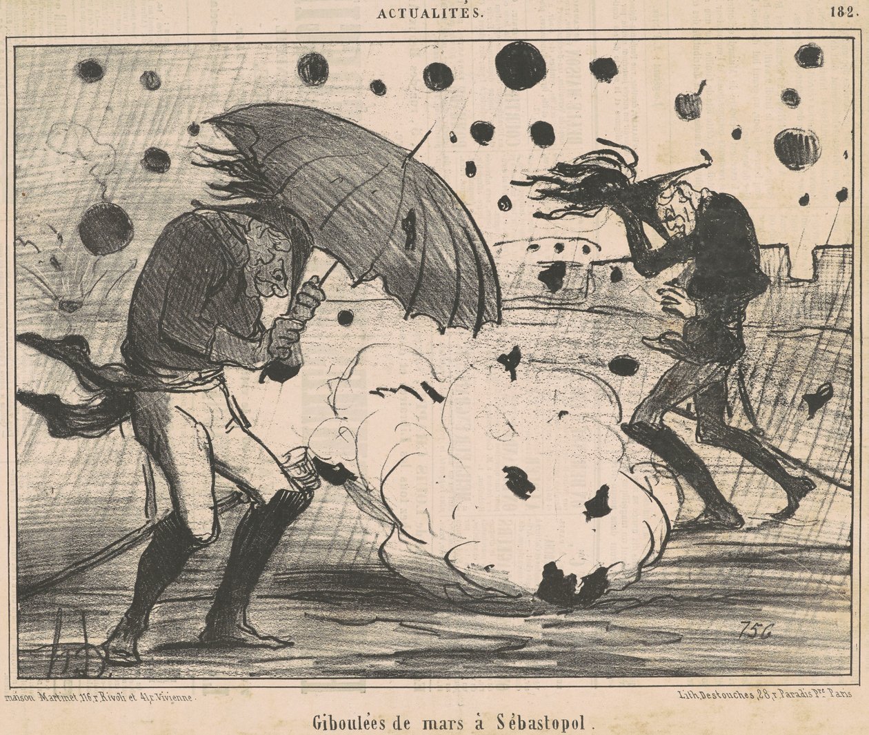 Marcowe przelotne deszcze w Sewastopolu autorstwa Honoré Daumier