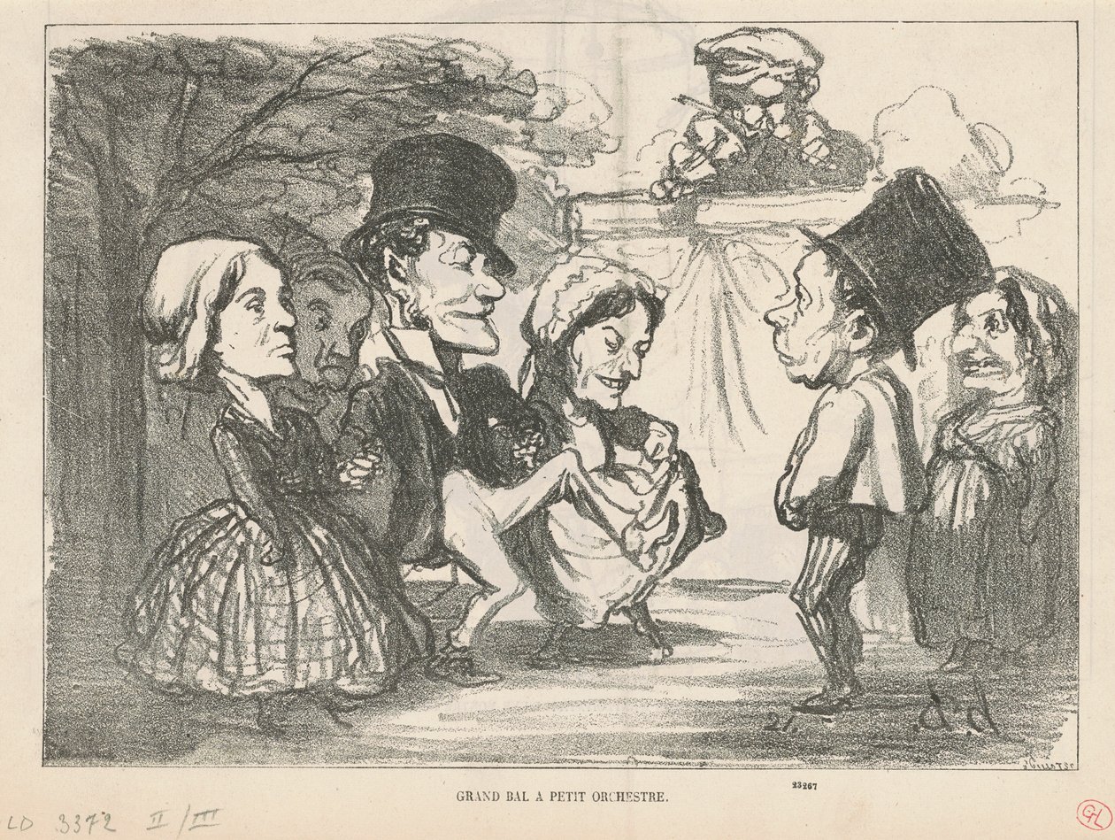 Wielki bal z małą orkiestrą... (recto); Spółka jawna (wstecz) autorstwa Honoré Daumier