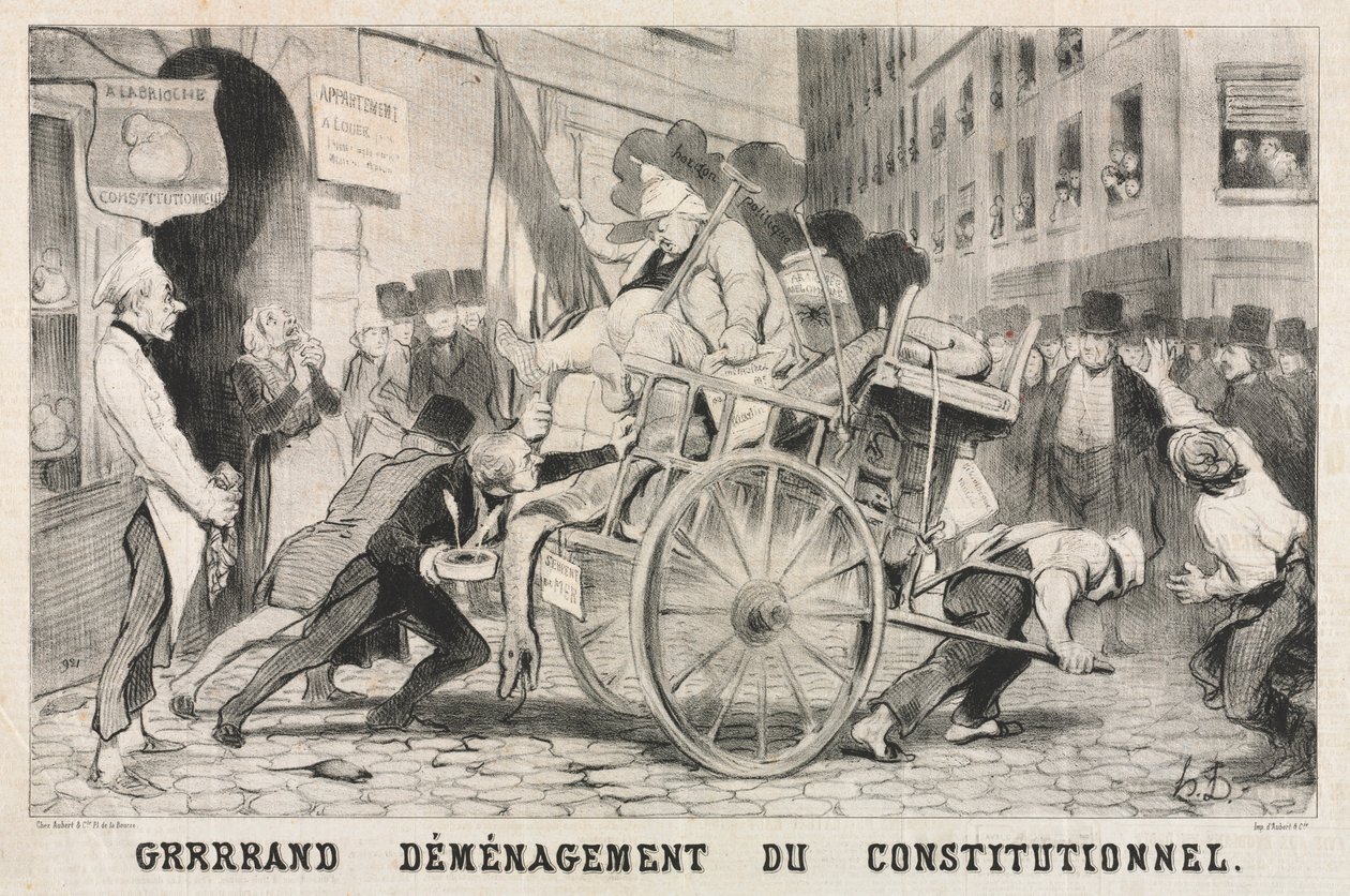 Wielkie usunięcie ustroju konstytucyjnego, 1846 r. autorstwa Honoré Daumier