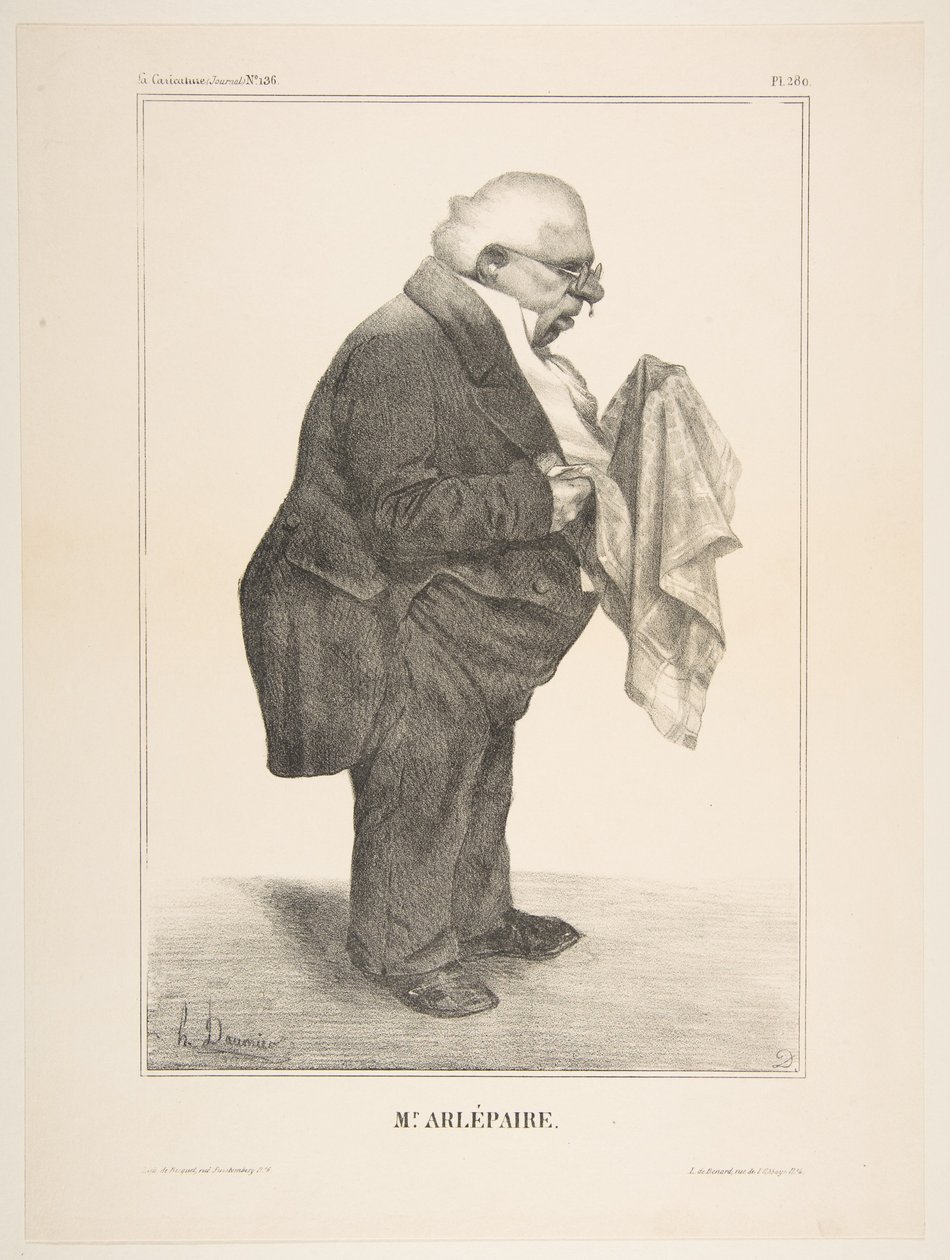 Harlé Père, opublikowane w La Caricature no. 136, 5 czerwca 1833, 5 czerwca 1833. autorstwa Honoré Daumier