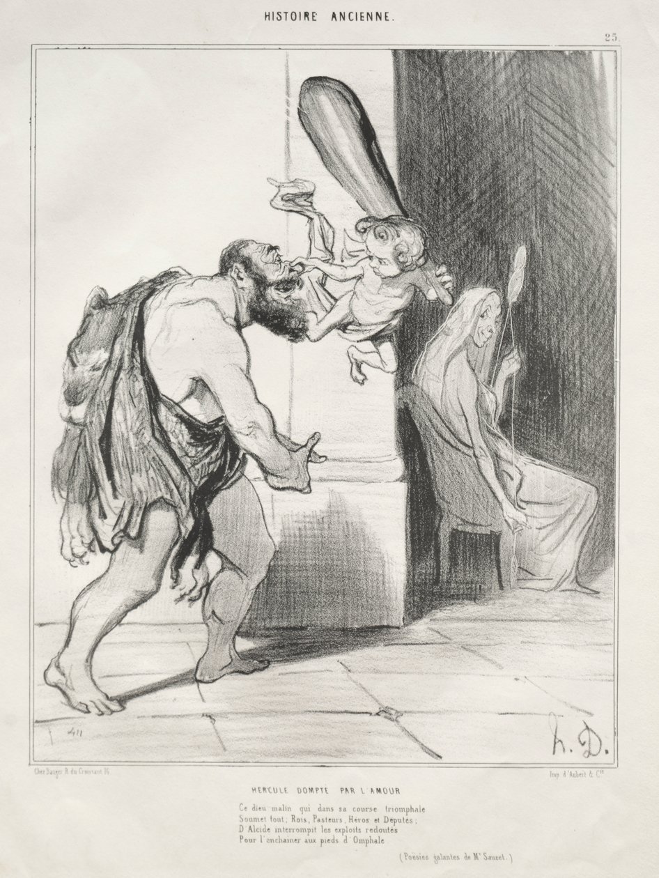 Herkules oswojony przez miłość autorstwa Honoré Daumier