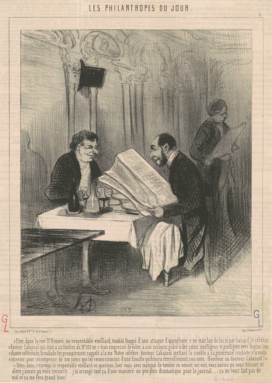 Wczoraj na rue Saint-Honoré ... starzec autorstwa Honoré Daumier