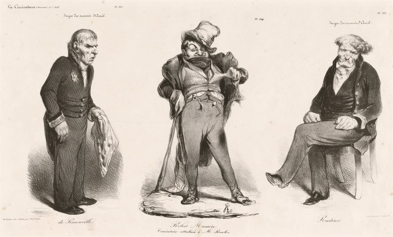 Huguet de Sémonville - Robert Macaire (Thiers) - Hrabia Roederer autorstwa Honoré Daumier