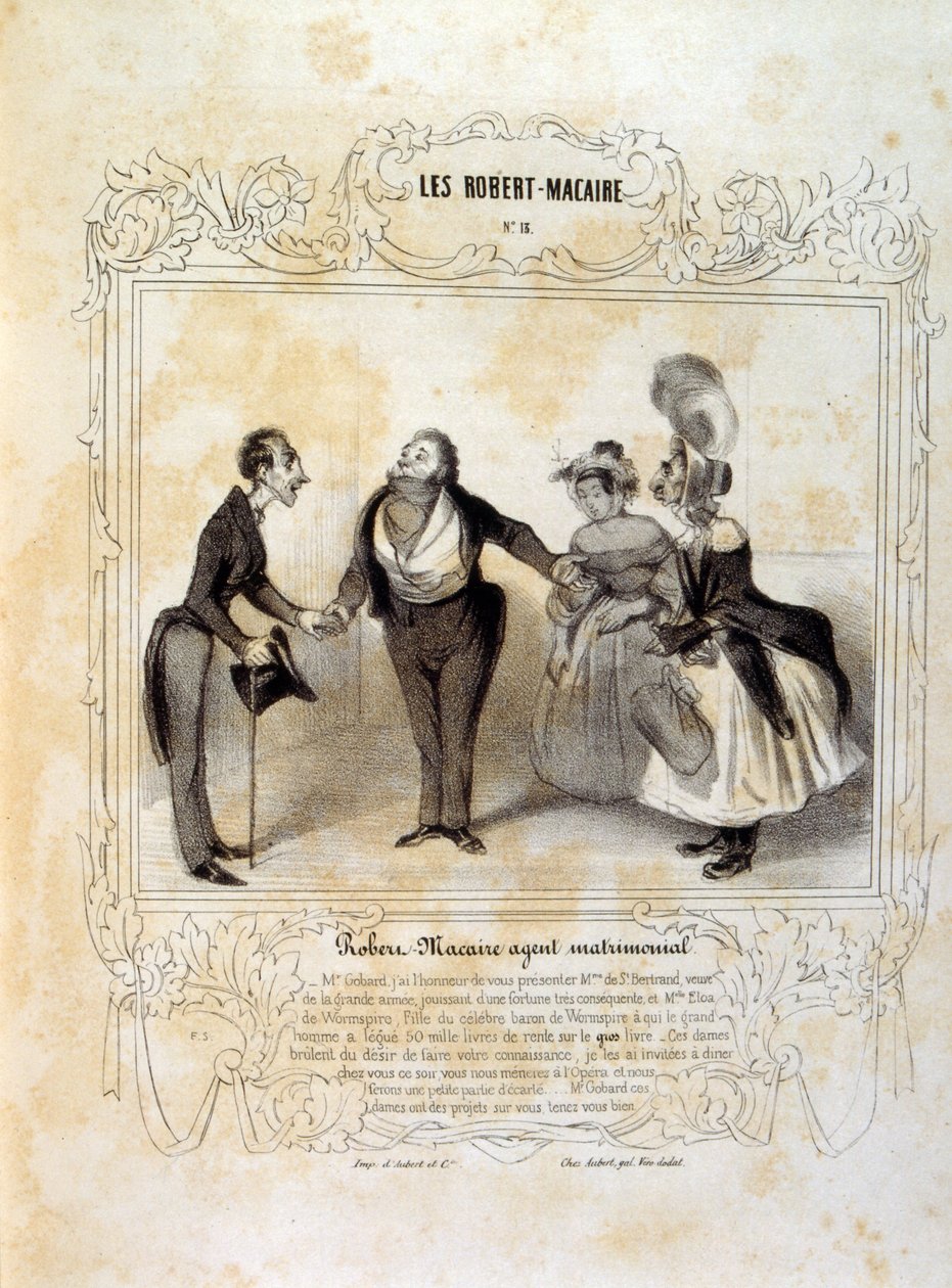 Idee i legendy Philipon pod tytułem Les Cent i Robert Macaire autorstwa Honoré Daumier