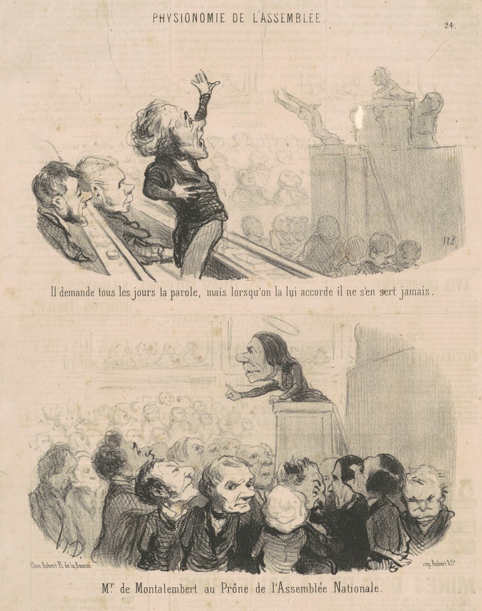 Codziennie prosi o podłogę... autorstwa Honoré Daumier