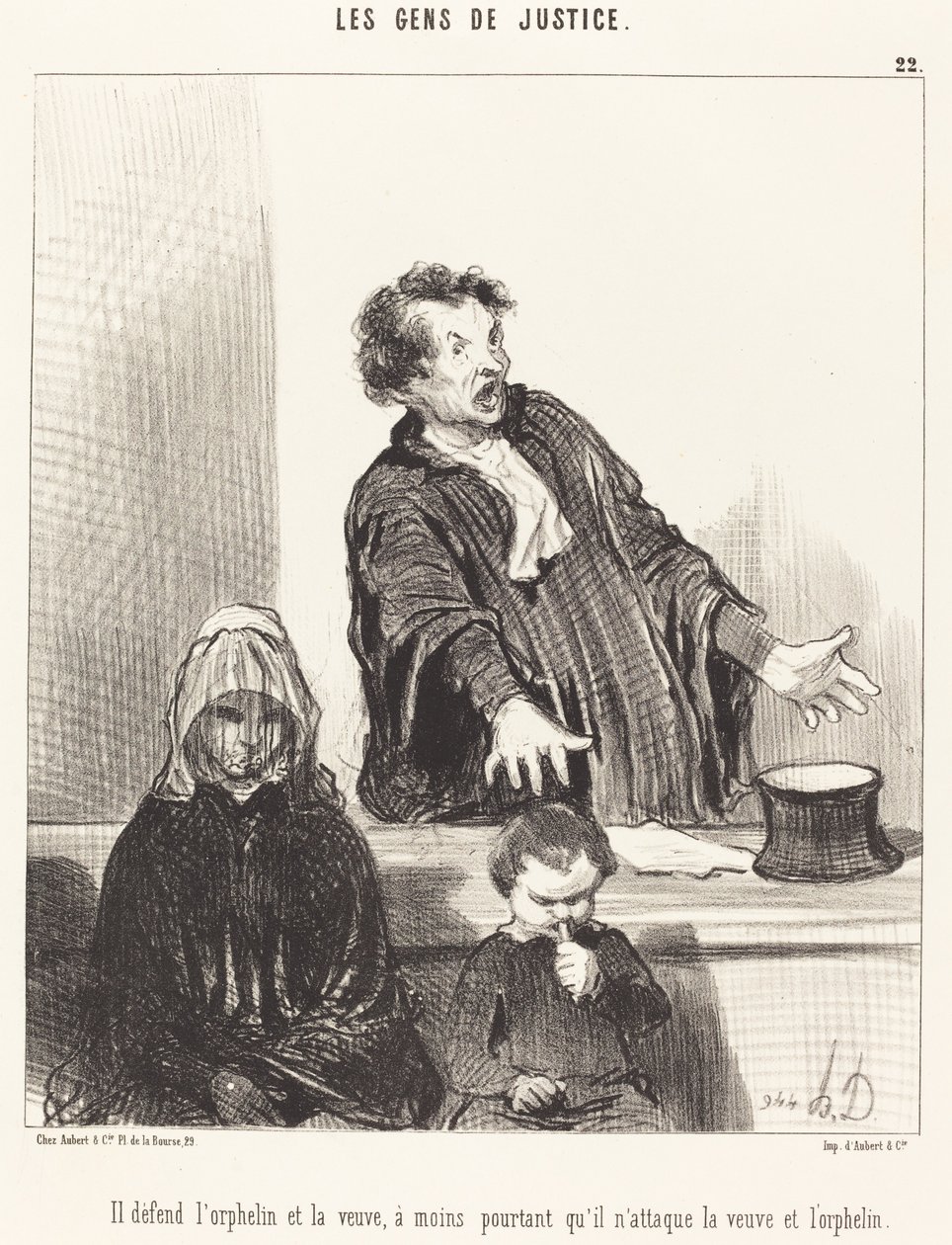 Broni sieroty i wdowy, chyba że... autorstwa Honoré Daumier