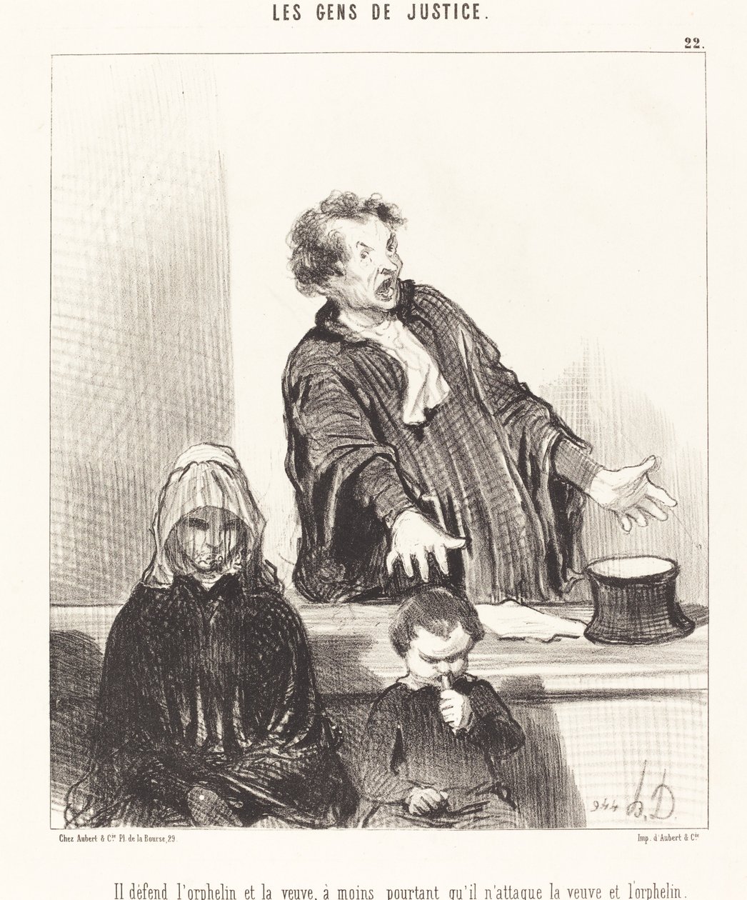 Broni sieroty i wdowy, chyba że... autorstwa Honoré Daumier