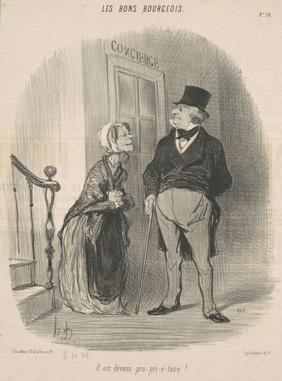 Został zwolennikiem pri-é-taire! autorstwa Honoré Daumier