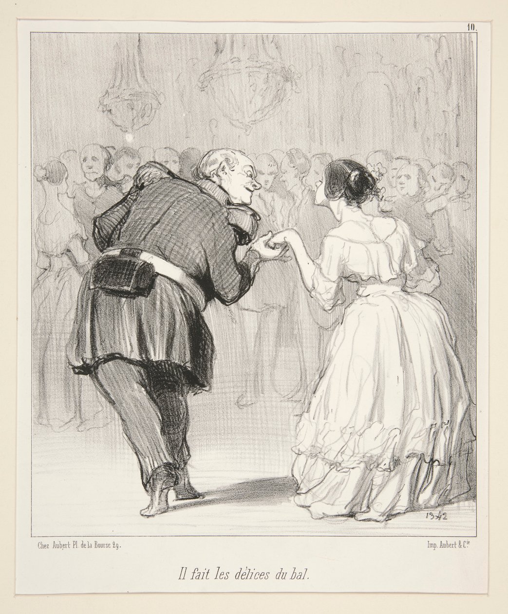 Robi rozkosze balu., z Les Banqueteurs autorstwa Honoré Daumier