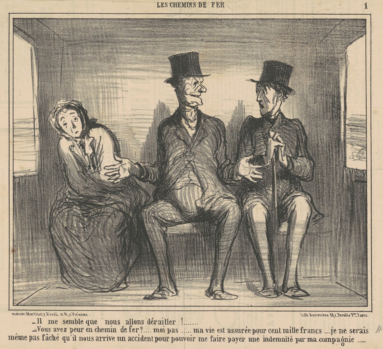 Wydaje mi się, że zamierzamy wykoleić... autorstwa Honoré Daumier