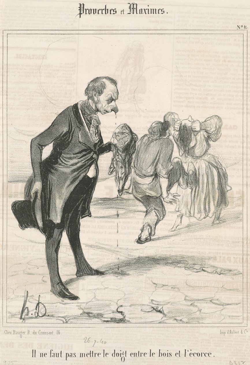 Nie wkładaj palca... autorstwa Honoré Daumier