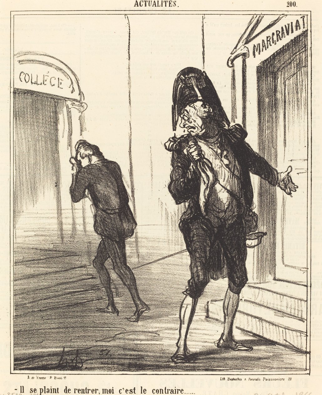 Narzeka na powrót do domu... autorstwa Honoré Daumier