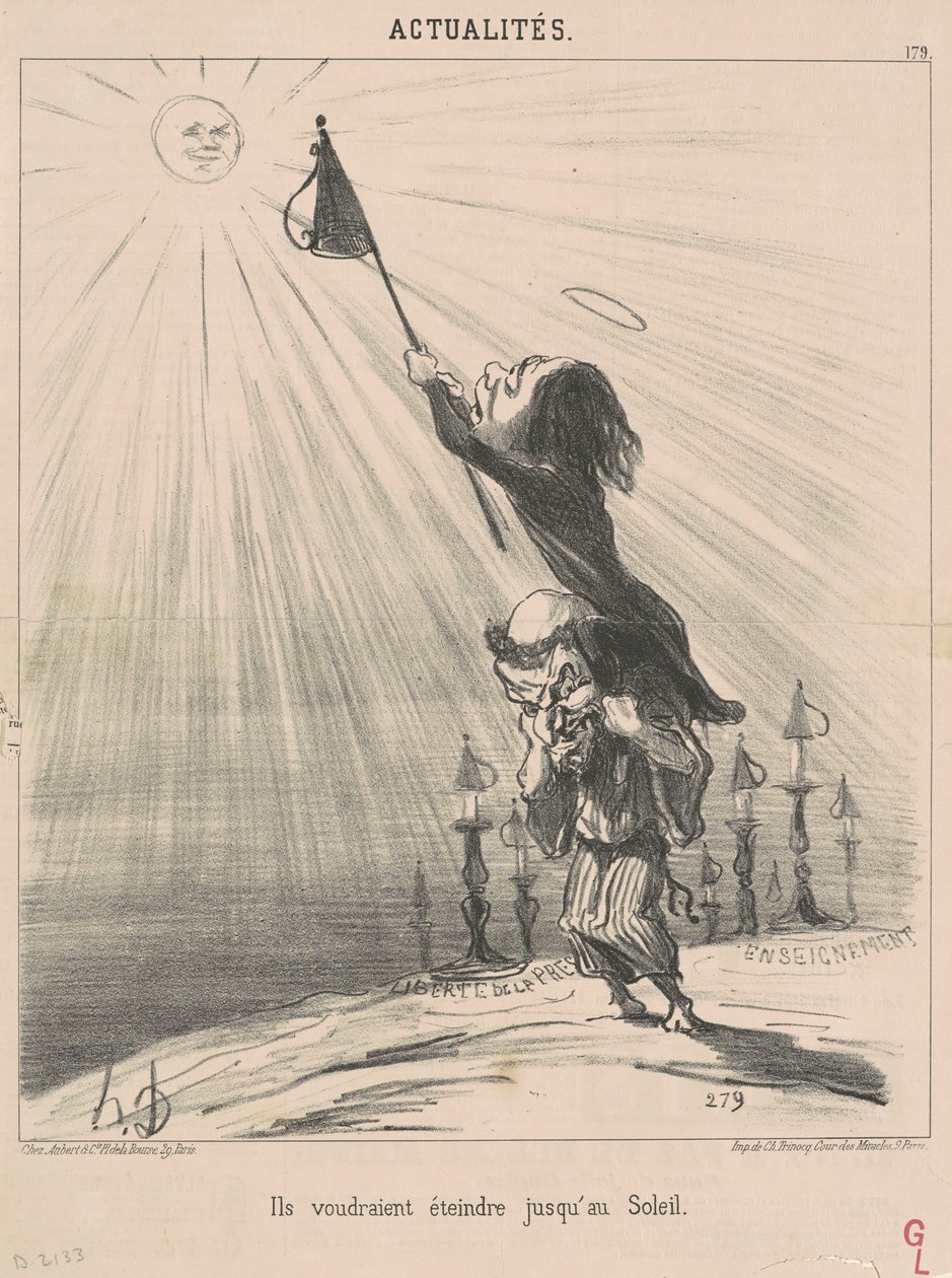 Chcieliby zgasnąć do wschodu słońca autorstwa Honoré Daumier