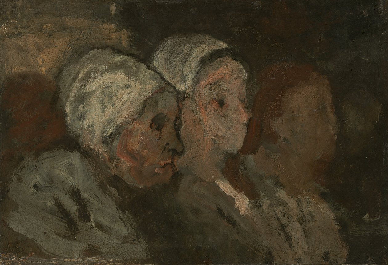 W kościele autorstwa Honoré Daumier