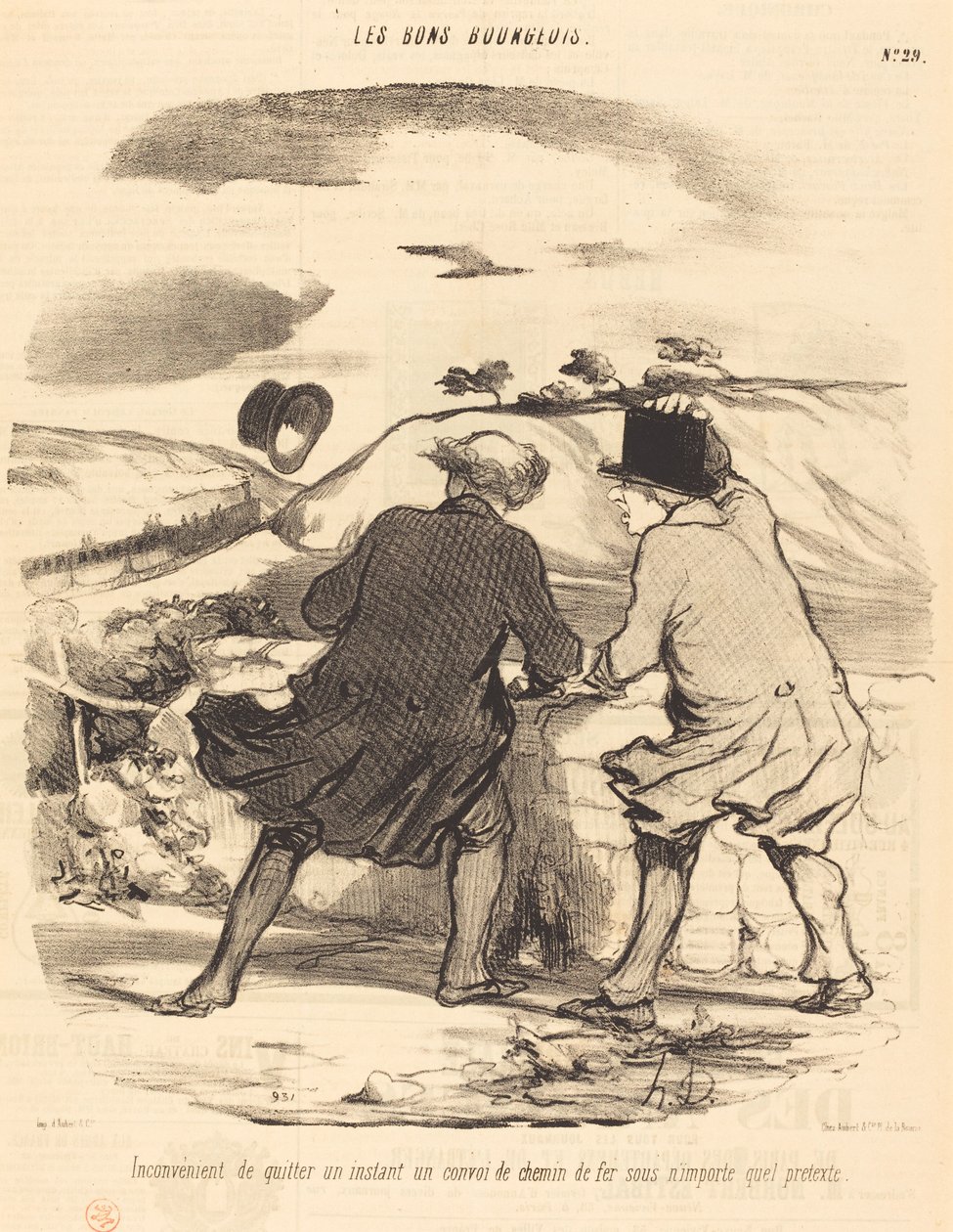Wada opuszczenia...konwoju kolejowego... autorstwa Honoré Daumier