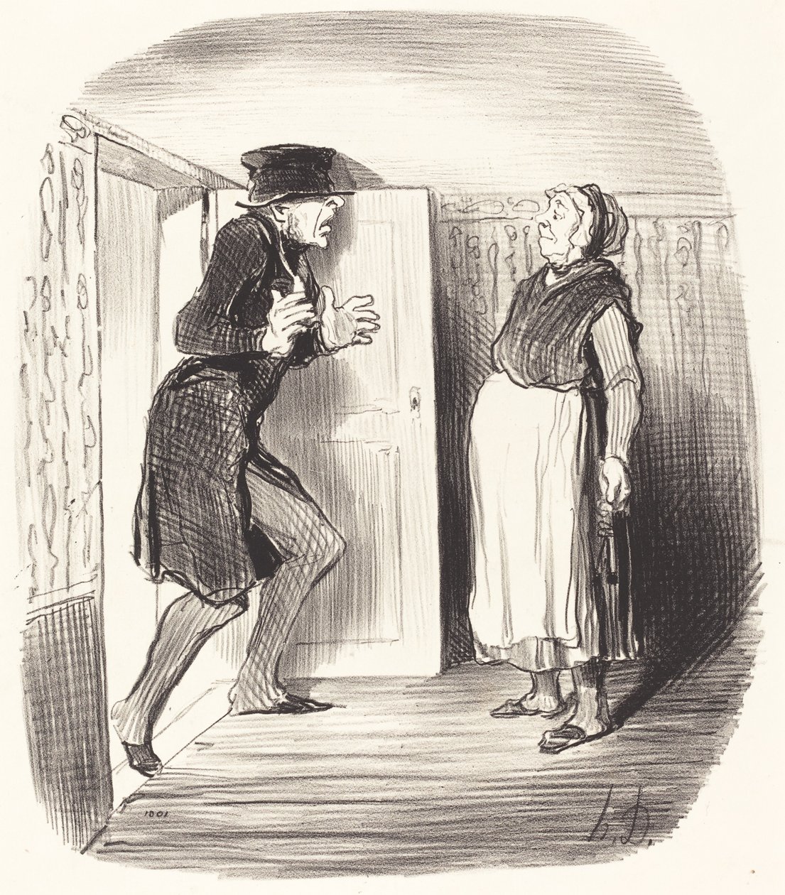Wada wizyty na antresoli bez środków ostrożności... autorstwa Honoré Daumier