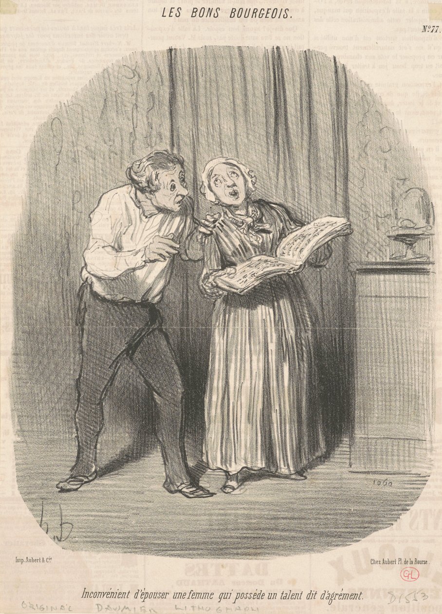 Wada poślubienia kobiety, która ma talent do przyjemności autorstwa Honoré Daumier