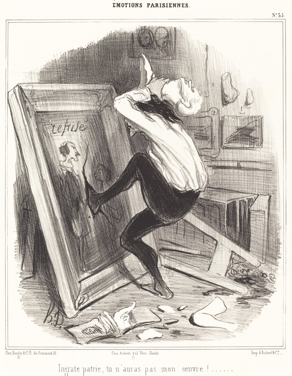 Niewdzięczna ojczyzno, nie dostaniesz mojej pracy!... autorstwa Honoré Daumier