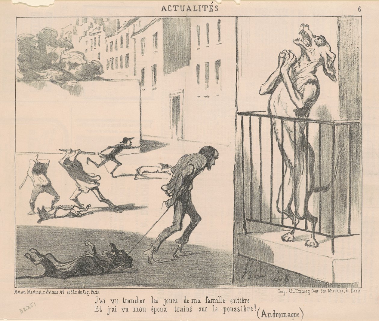 Widziałem, jak dni mojej rodziny wycinają... autorstwa Honoré Daumier