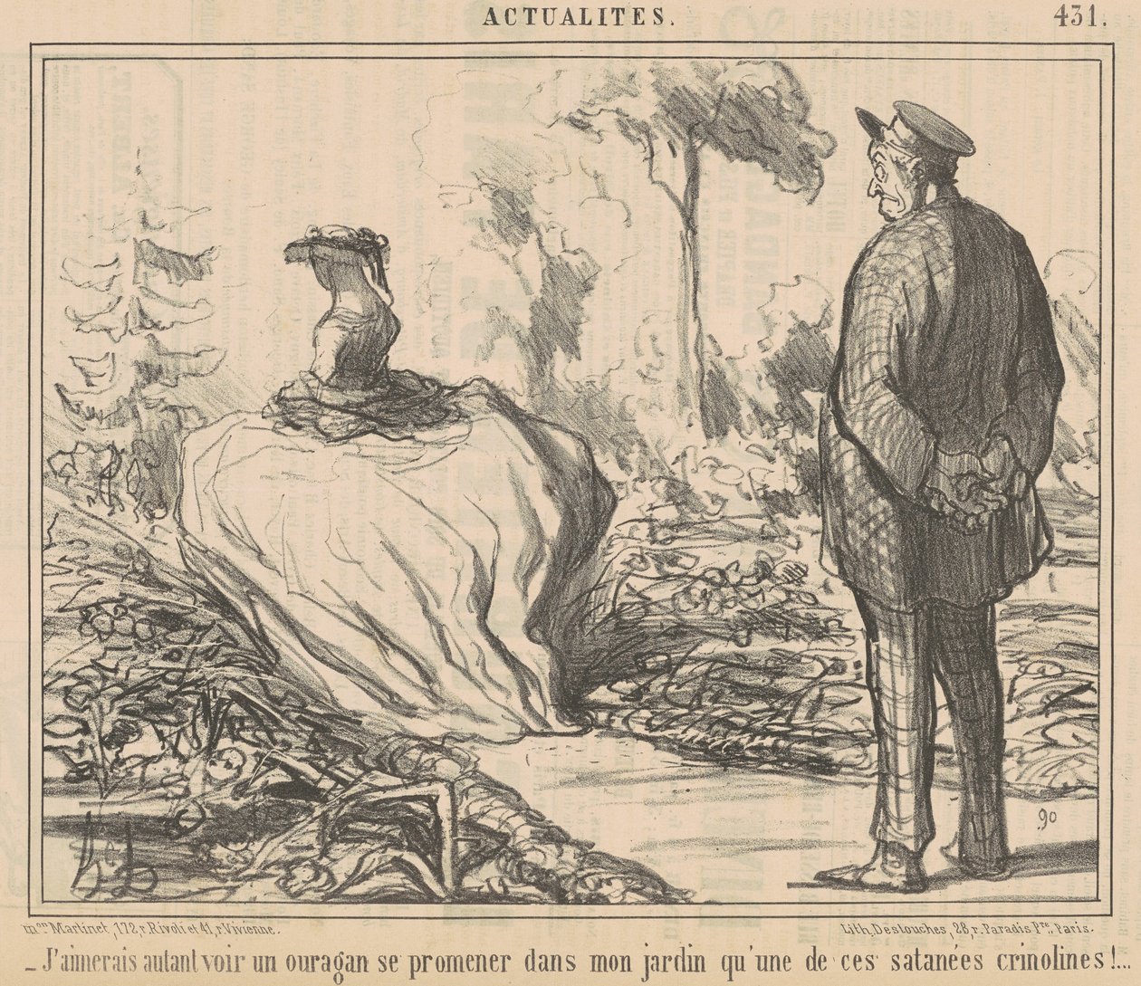 Chciałbym zobaczyć huragan... autorstwa Honoré Daumier