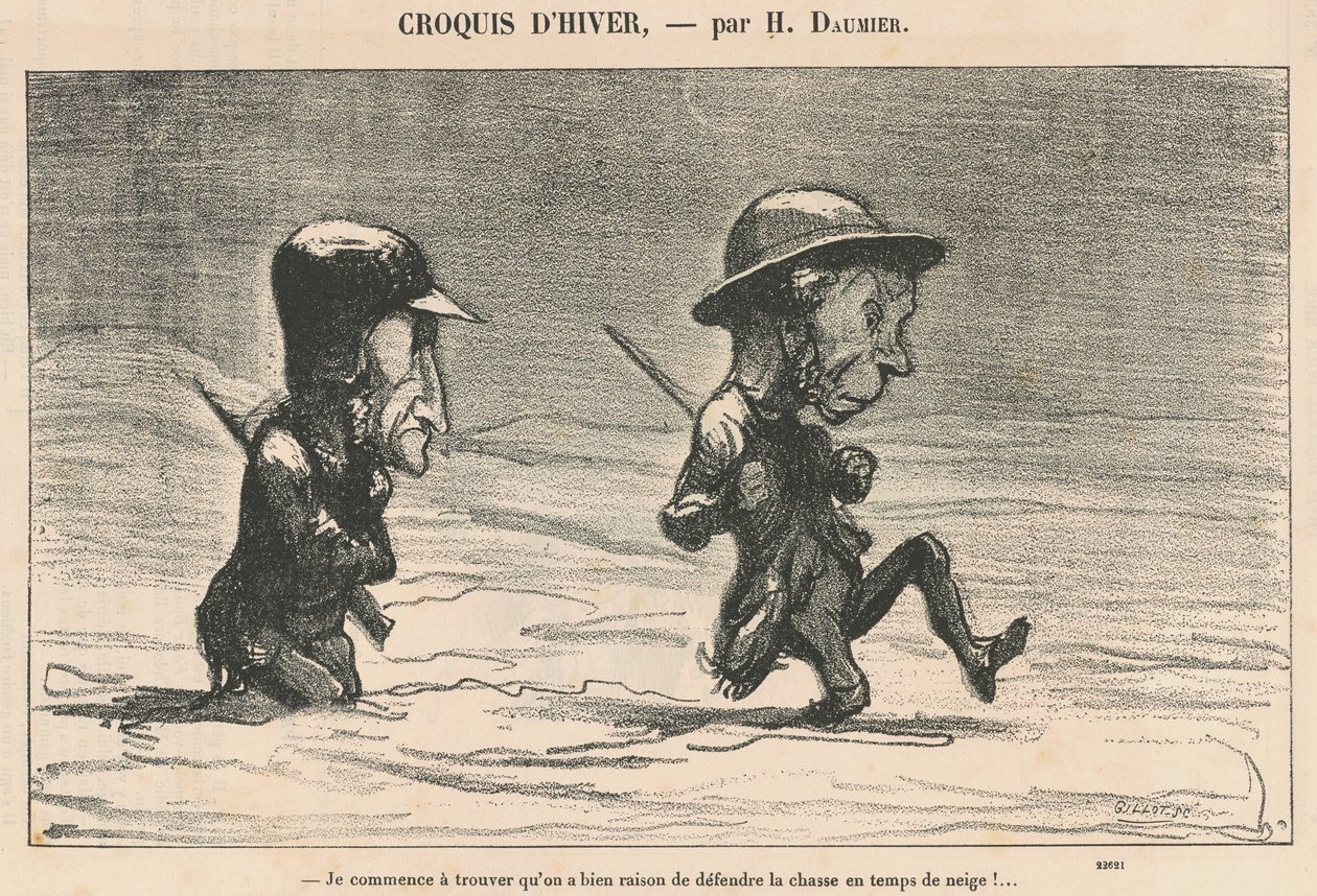 Zaczynam znajdować… przy śnieżnej pogodzie! ... autorstwa Honoré Daumier