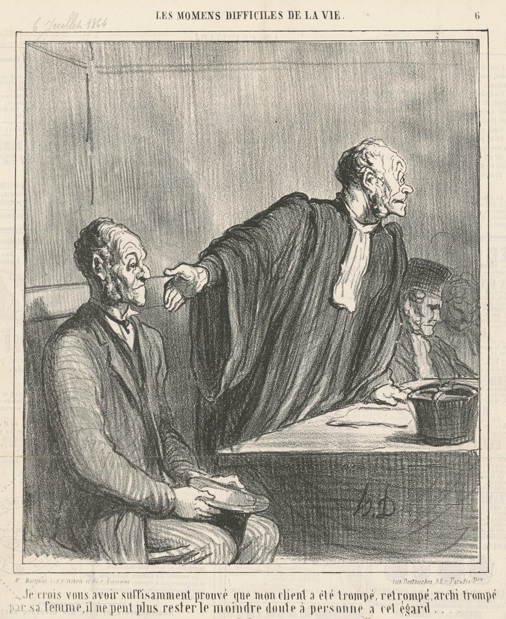 Wierzę, że... udowodniłem ci, że mój klient... autorstwa Honoré Daumier