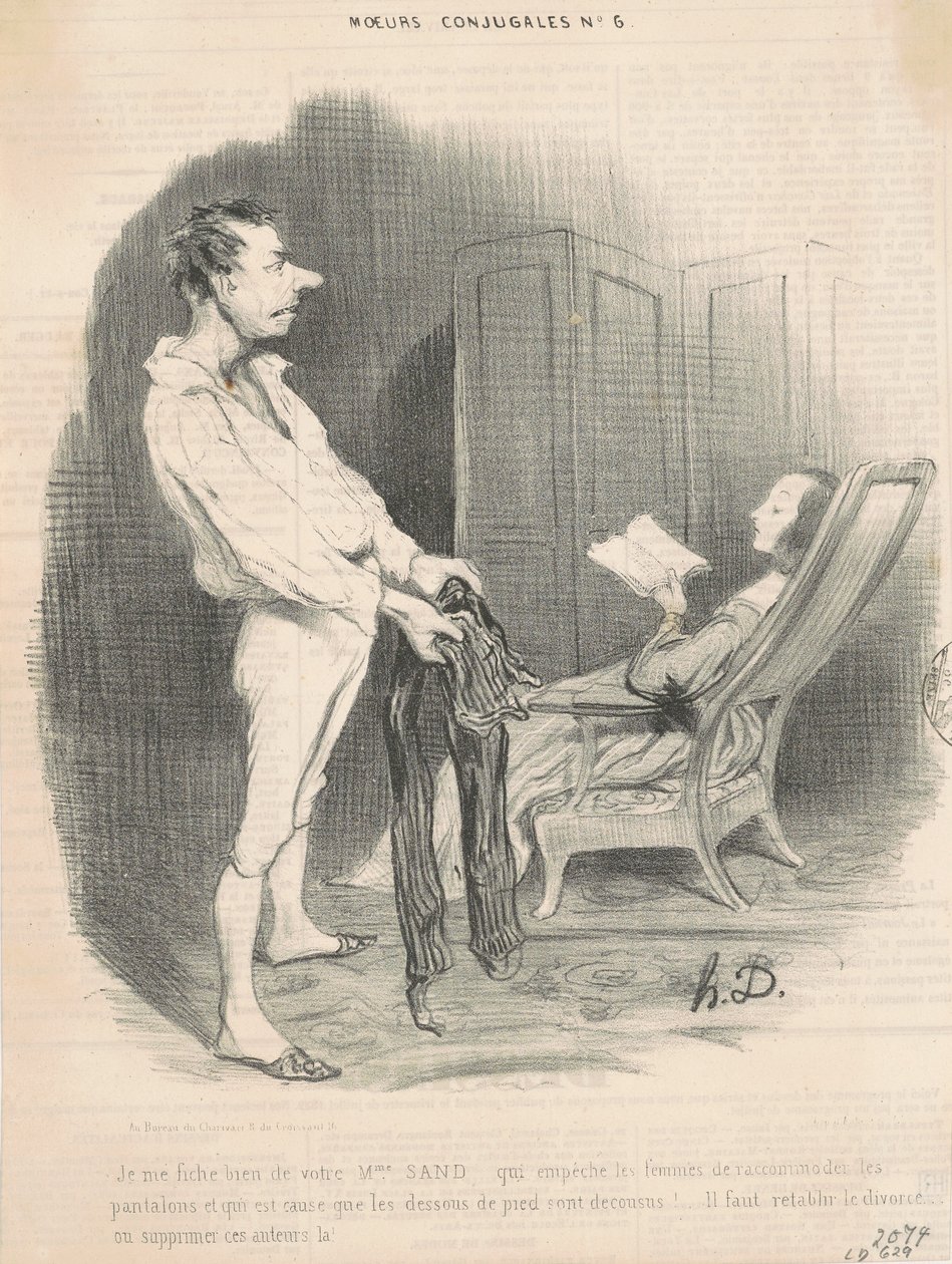 Nie dbam o twoją panią Sand... autorstwa Honoré Daumier